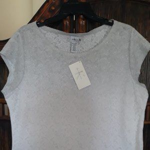 CALVIN KLEIN TOP  ( XL ) VERY LIGHT GRAY